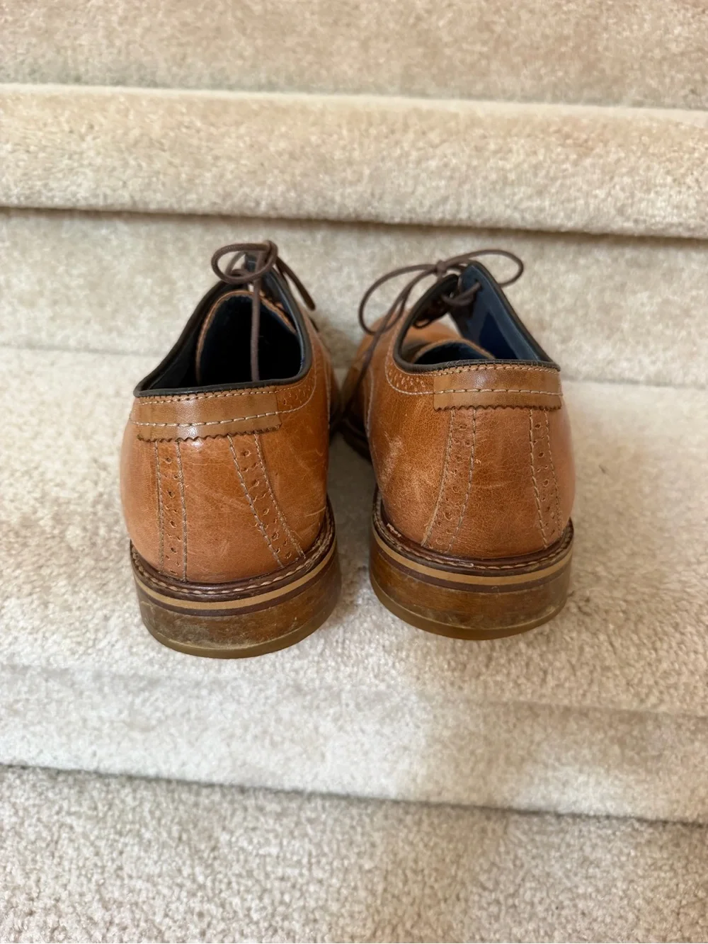 Johnston & Murphy XC Flex Raleigh Brown Leather with Memory Foam